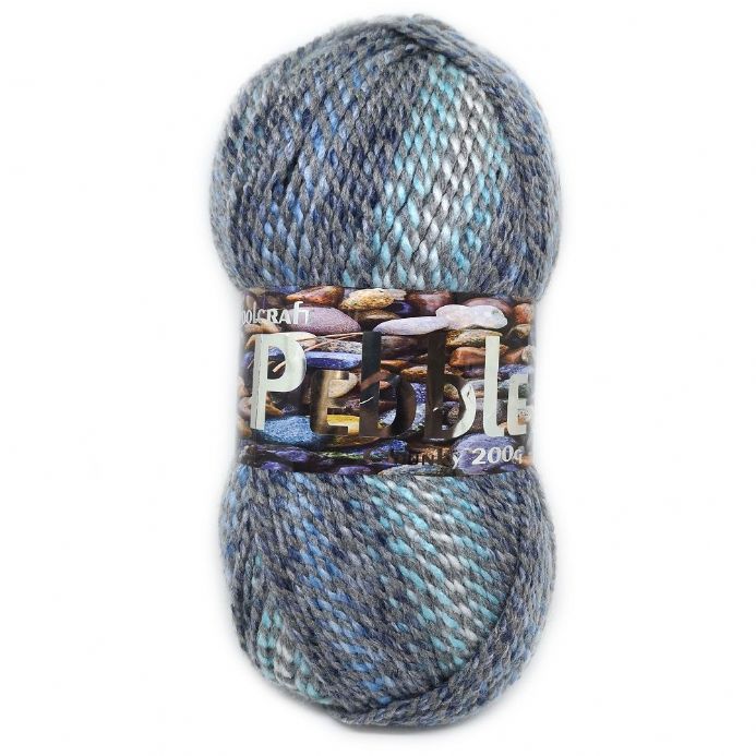 Pebble Chunky Yarn 5 x 200g Balls Indigo Mist 8049 - Click Image to Close
